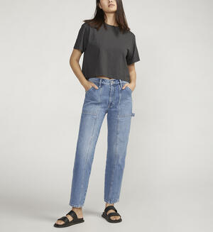 High Rise Straight Leg Carpenter Jeans