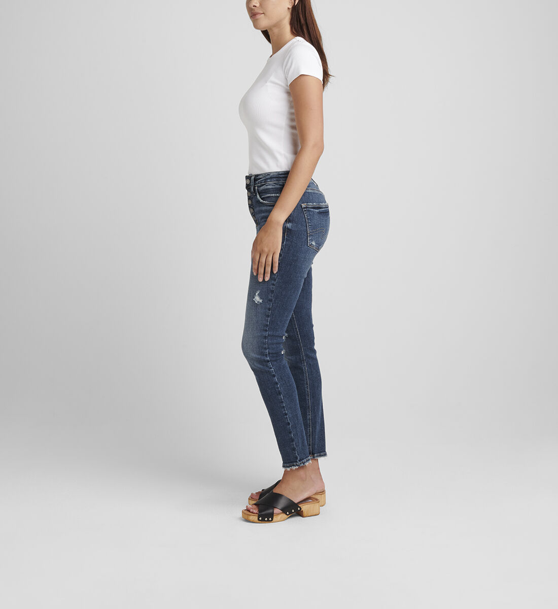 Buy Avery High Rise Skinny Jeans for USD 74.00 | Silver