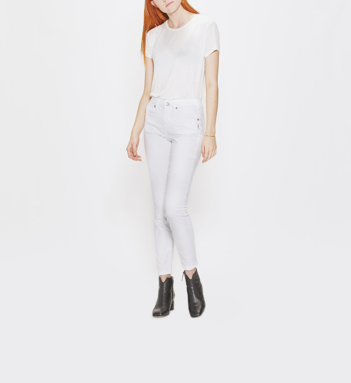 Avery Skinny Leg White Denim, , hi-res image number 0