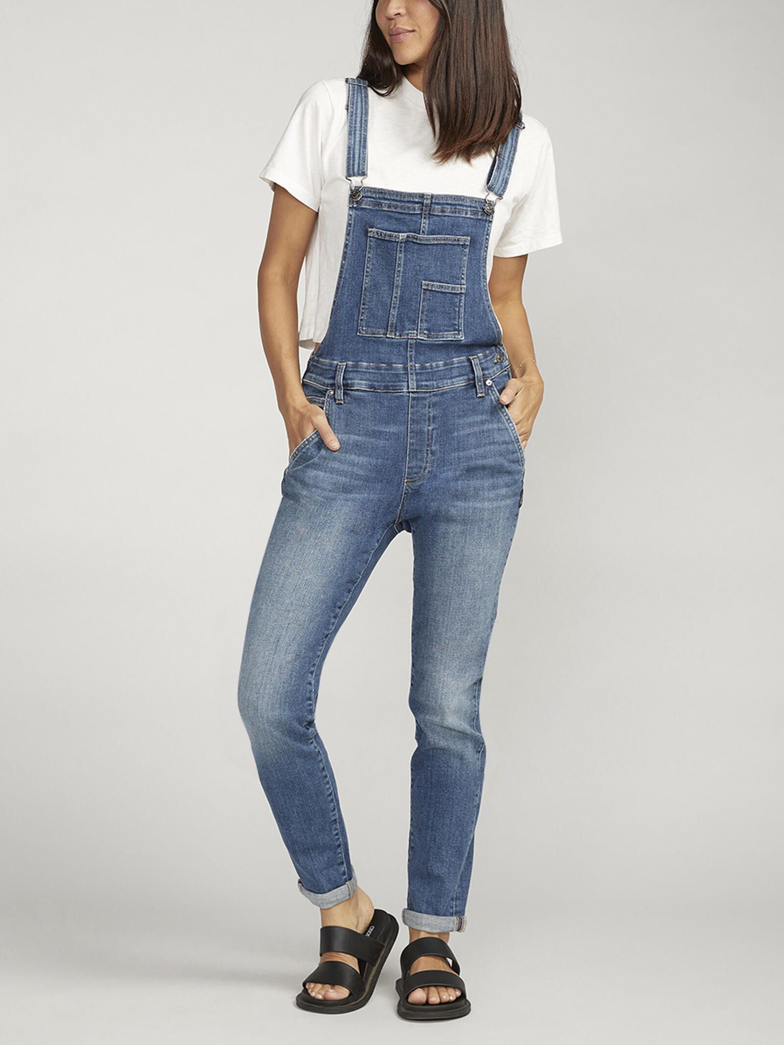 Buy Skinny Leg Overalls for USD Silver Jeans