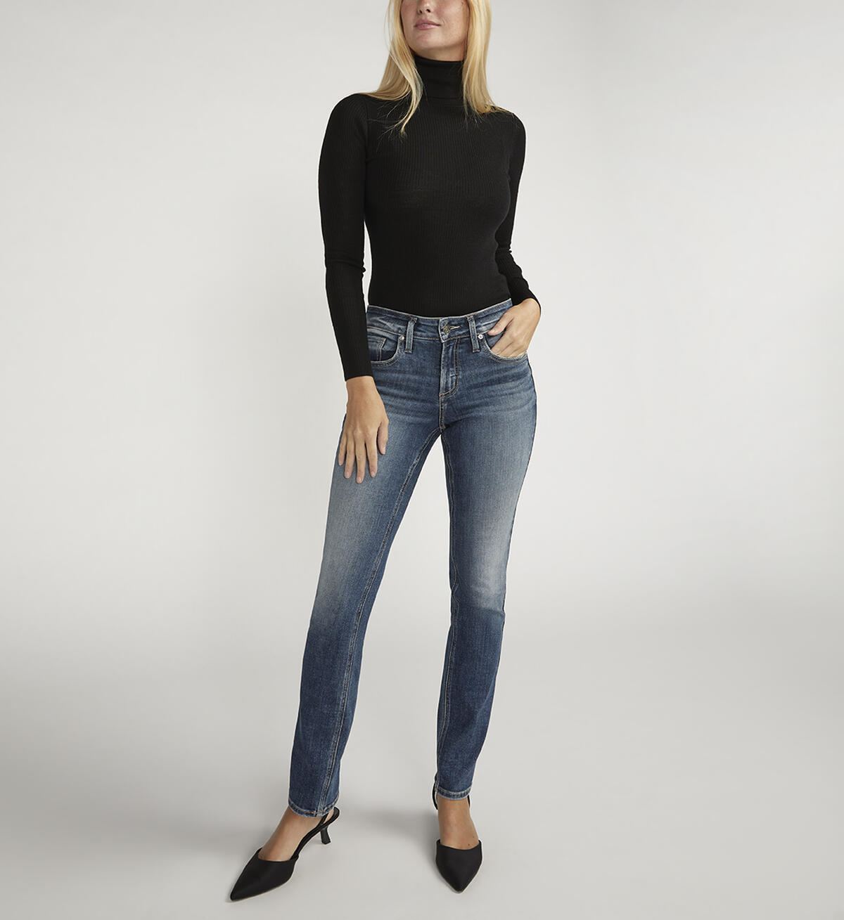 Suki Mid Rise Straight Leg Jeans, , hi-res image number 0