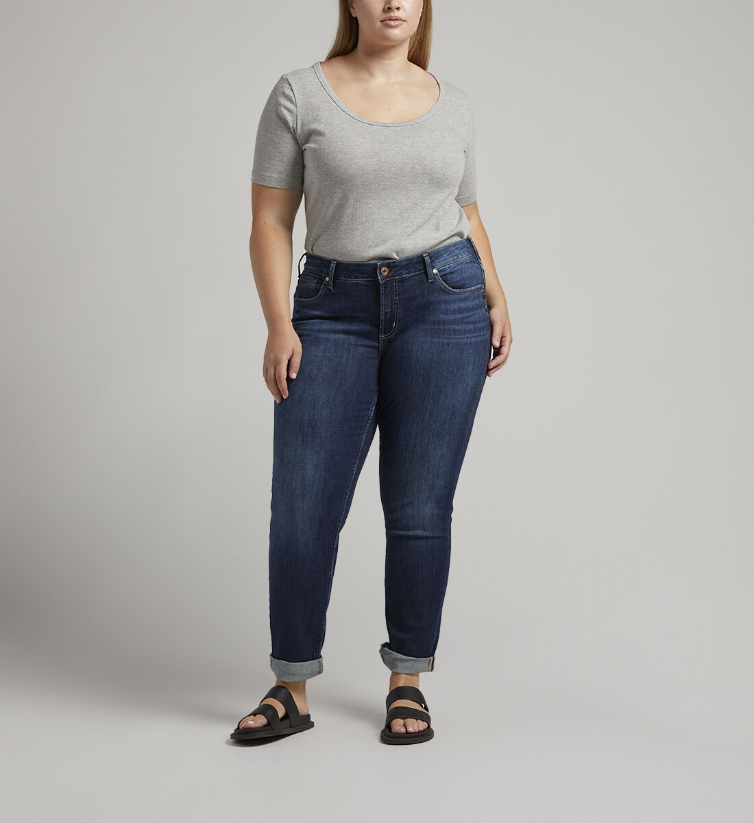 Silver boyfriend jeans plus hotsell size
