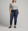 Boyfriend Mid Rise Slim Leg Jeans Plus Size, Indigo, hi-res image number 0