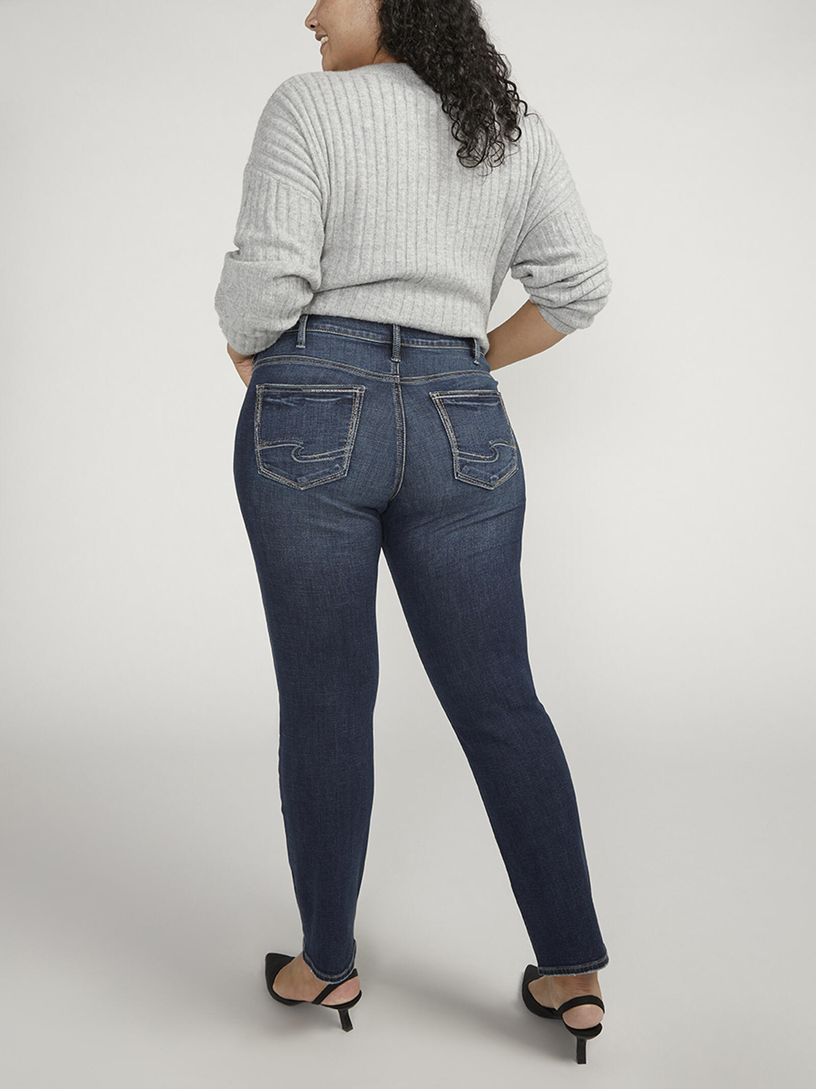 Silver Jeans Co. Plus Size Isbister High-Rise Straight-Leg