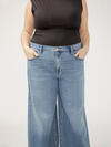 Highly Desirable High Rise Ultra Wide Leg Jeans Plus Size, , hi-res image number 3