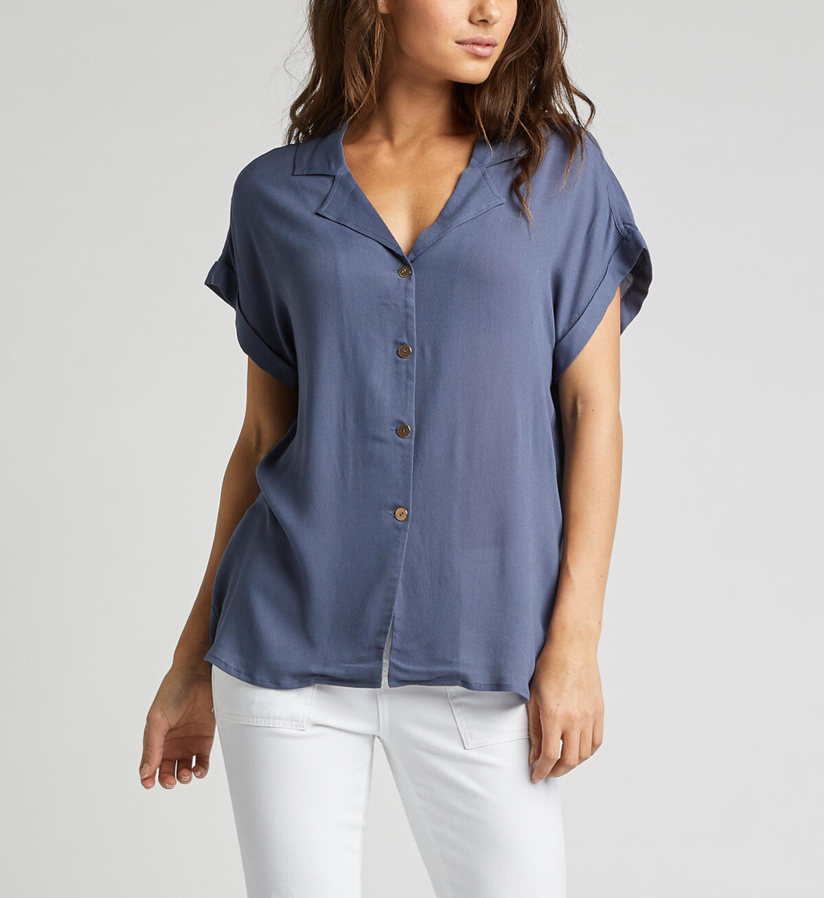 Aria Rolled-Sleeve Shirt, , hi-res image number 0