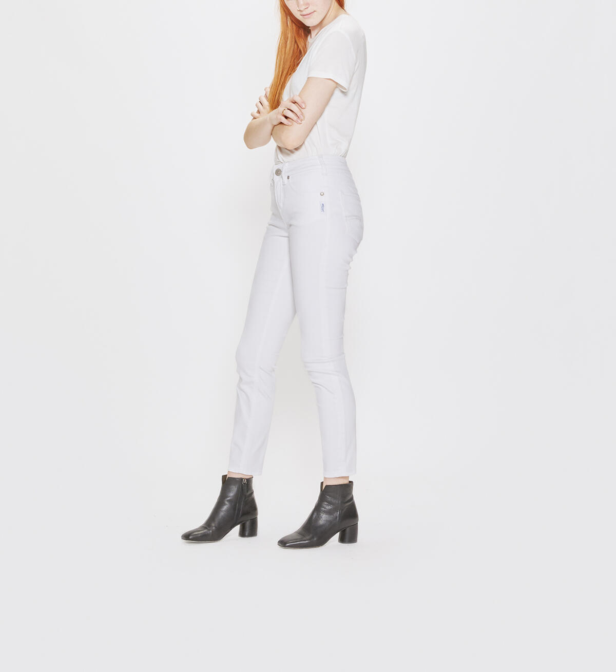 Avery Skinny Leg White Denim, , hi-res image number 2
