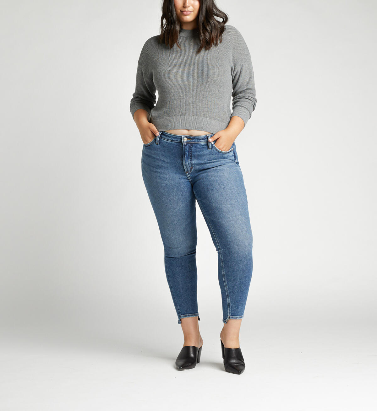 Most Wanted Mid Rise Skinny Plus Size Jeans, , hi-res image number 3