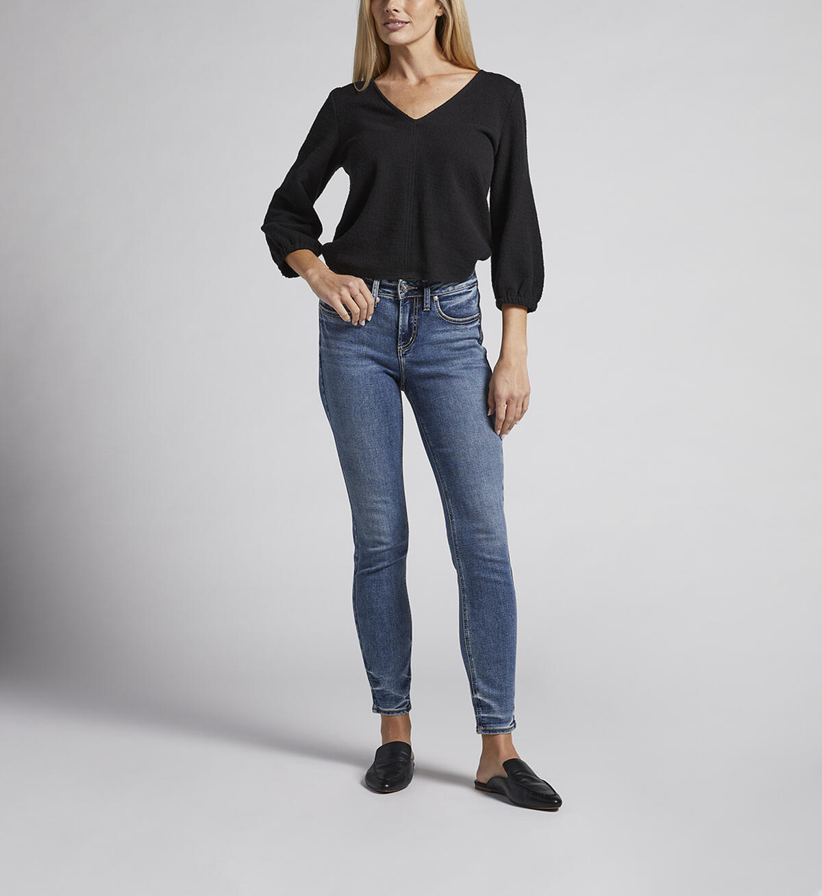 Suki Mid Rise Skinny Jeans, Indigo, hi-res image number 0