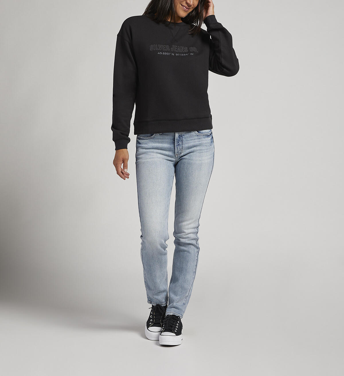 Womens Crewneck Sweatshirt, , hi-res image number 0