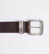 Classic Leather Men's Belt, Dark Brown, hi-res image number 0