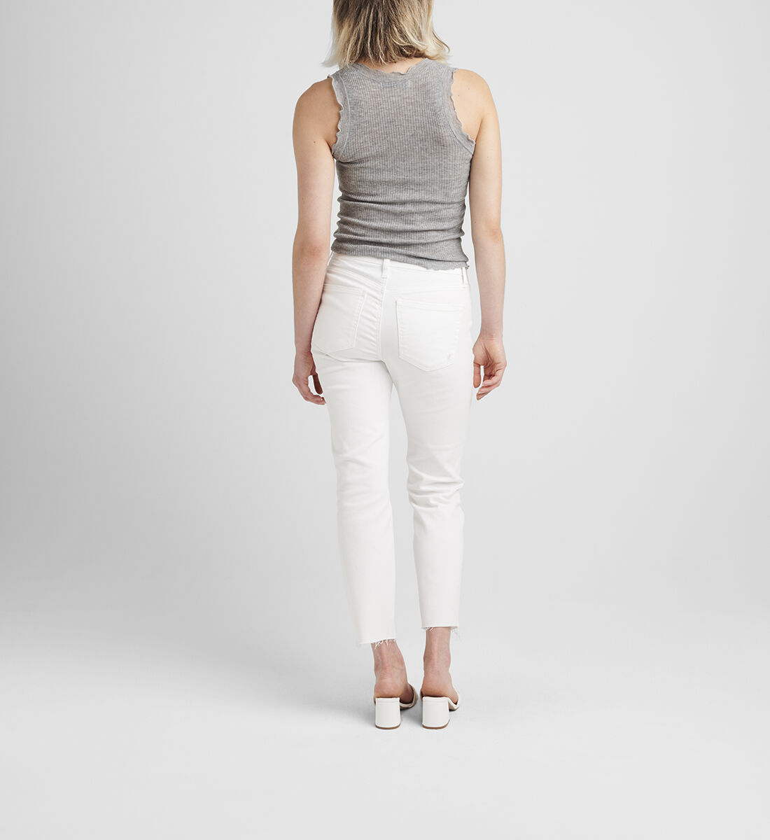 Most Wanted Mid Rise Straight Crop Pants Back