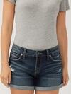 Boyfriend Mid Rise Luxe Stretch Shorts, , hi-res image number 3