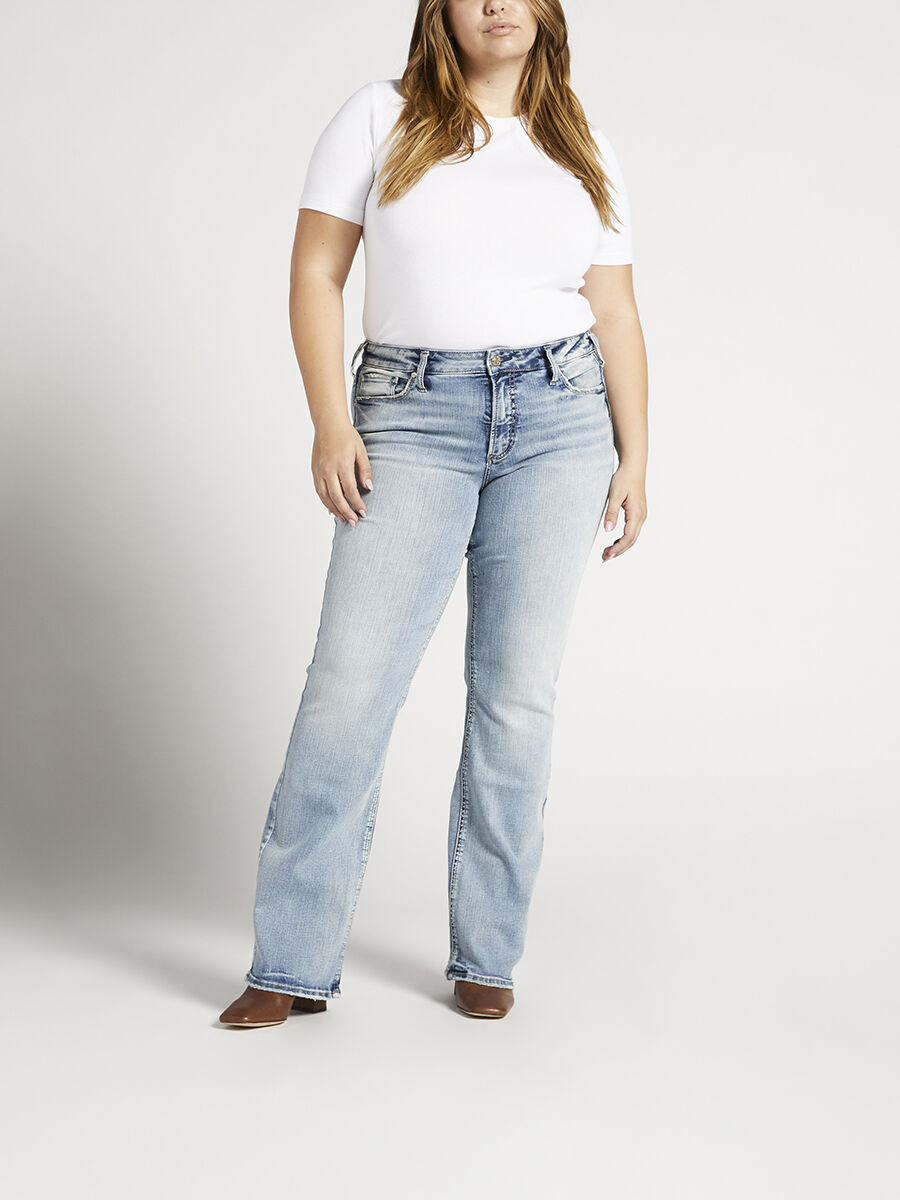 Suki Mid Rise Slim Bootcut Jeans Plus 