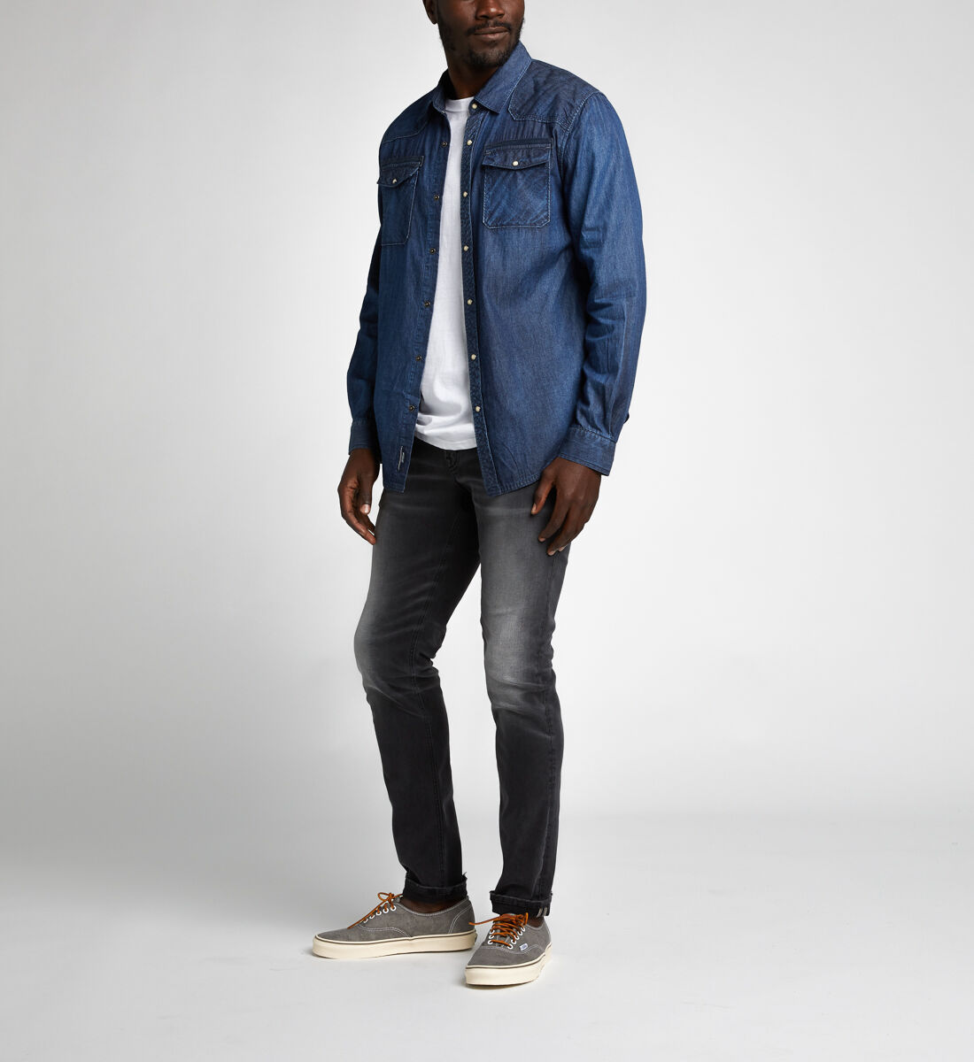 Mens denim shirt sale clearance