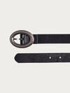 Women's Genuine Leather Belt with Textured Oval Buckle, , hi-res image number 2