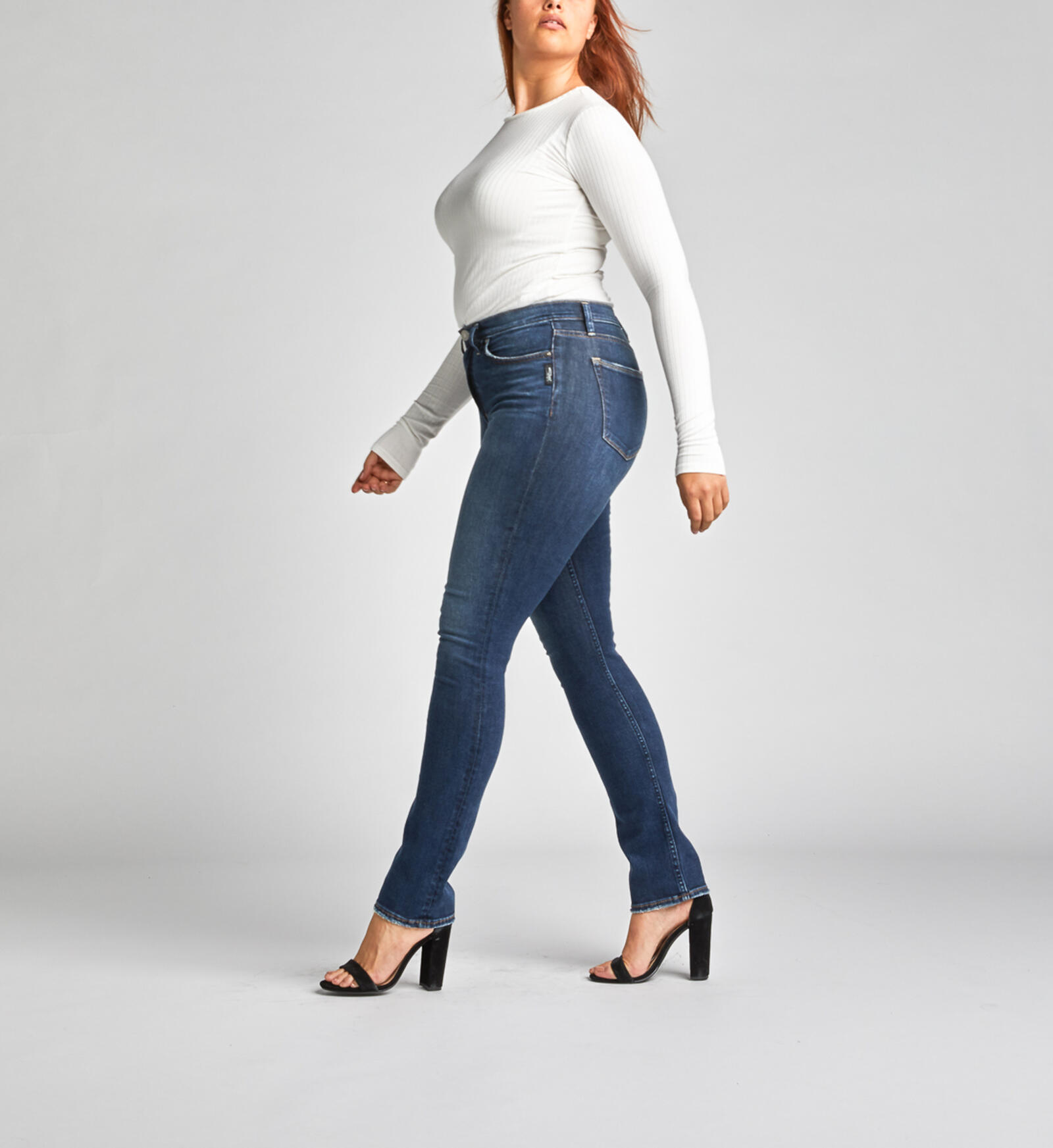 Buy Calley SuperHigh Rise Curvy Straight Leg Jeans for USD 79.00
