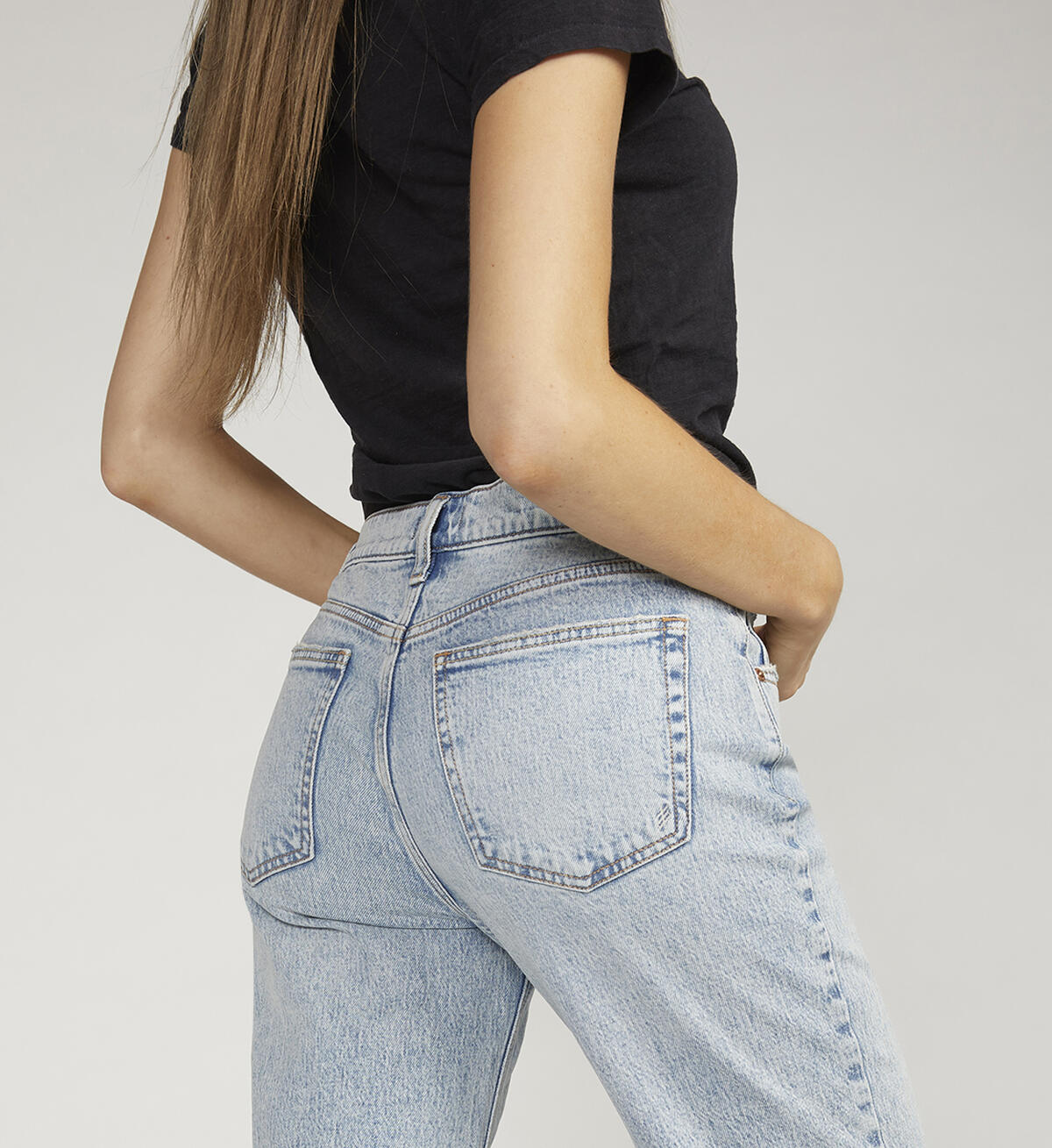 Low 5 Mid Rise Straight Leg Jeans, , hi-res image number 4