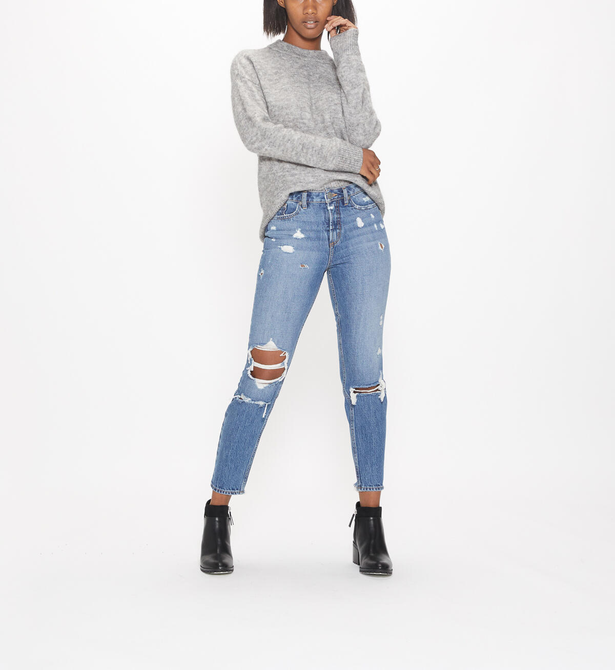 East End Ankle Slim High Medium Wash, , hi-res image number 3