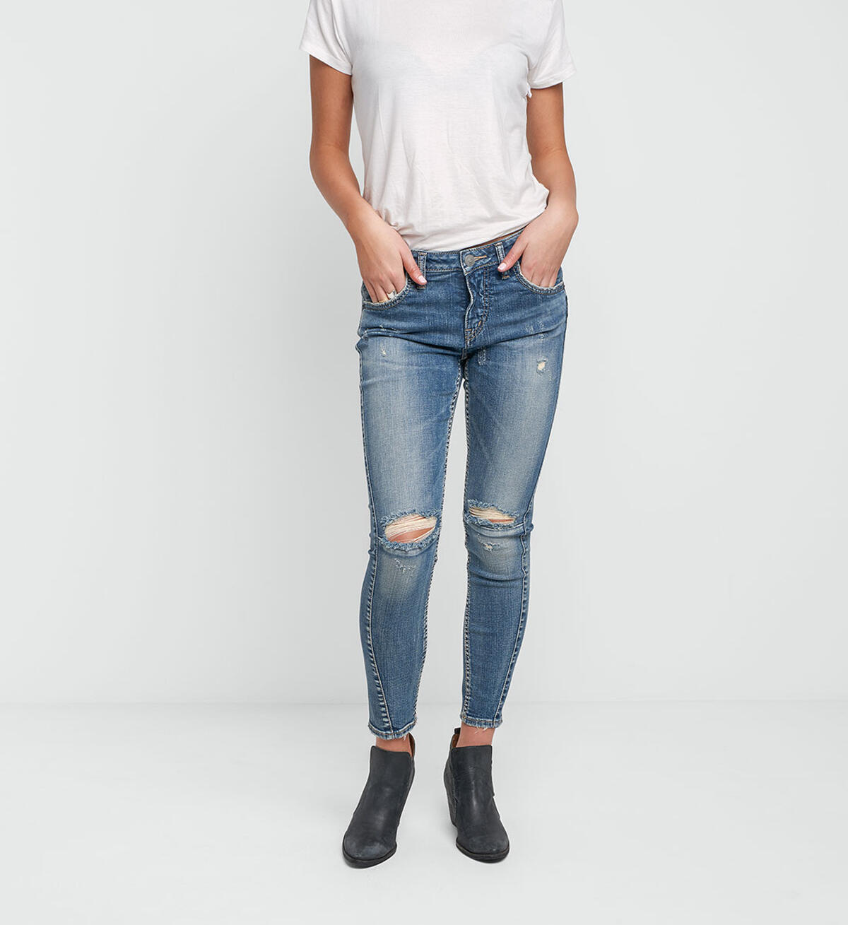 Slouchy Ankle Skinny Medium Wash, , hi-res image number 0