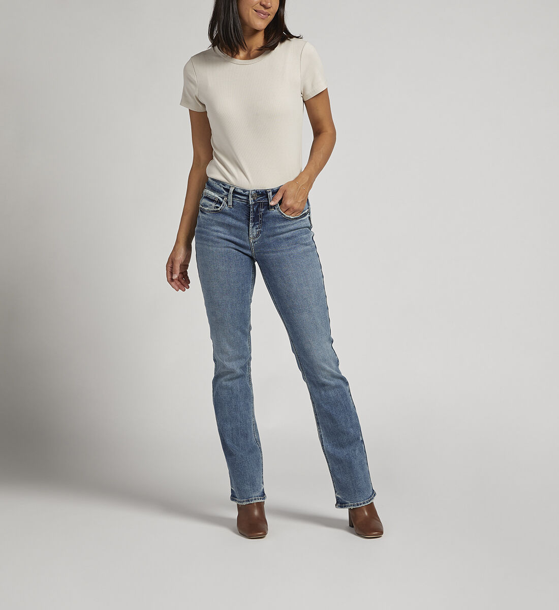Suki mid rise slim bootcut jeans deals