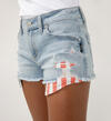 Boyfriend Mid Rise Luxe Stretch Americana Shorts, Heritage, hi-res image number 4