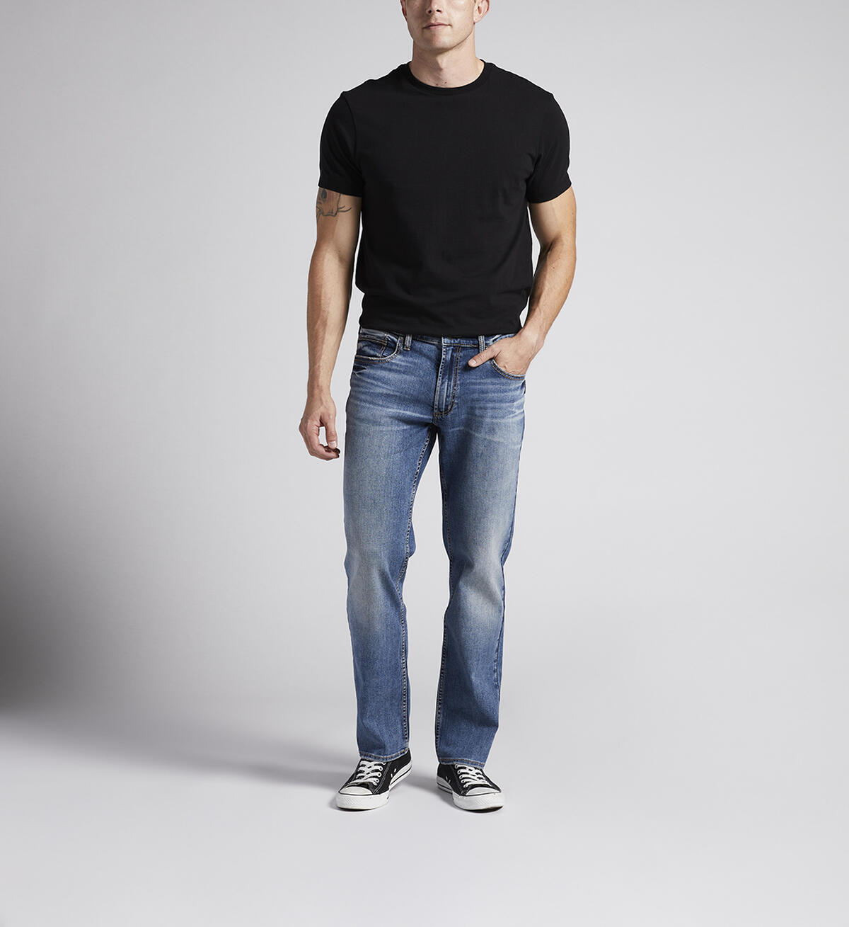 Allan Slim Fit Straight Leg Jeans, Indigo, hi-res image number 0