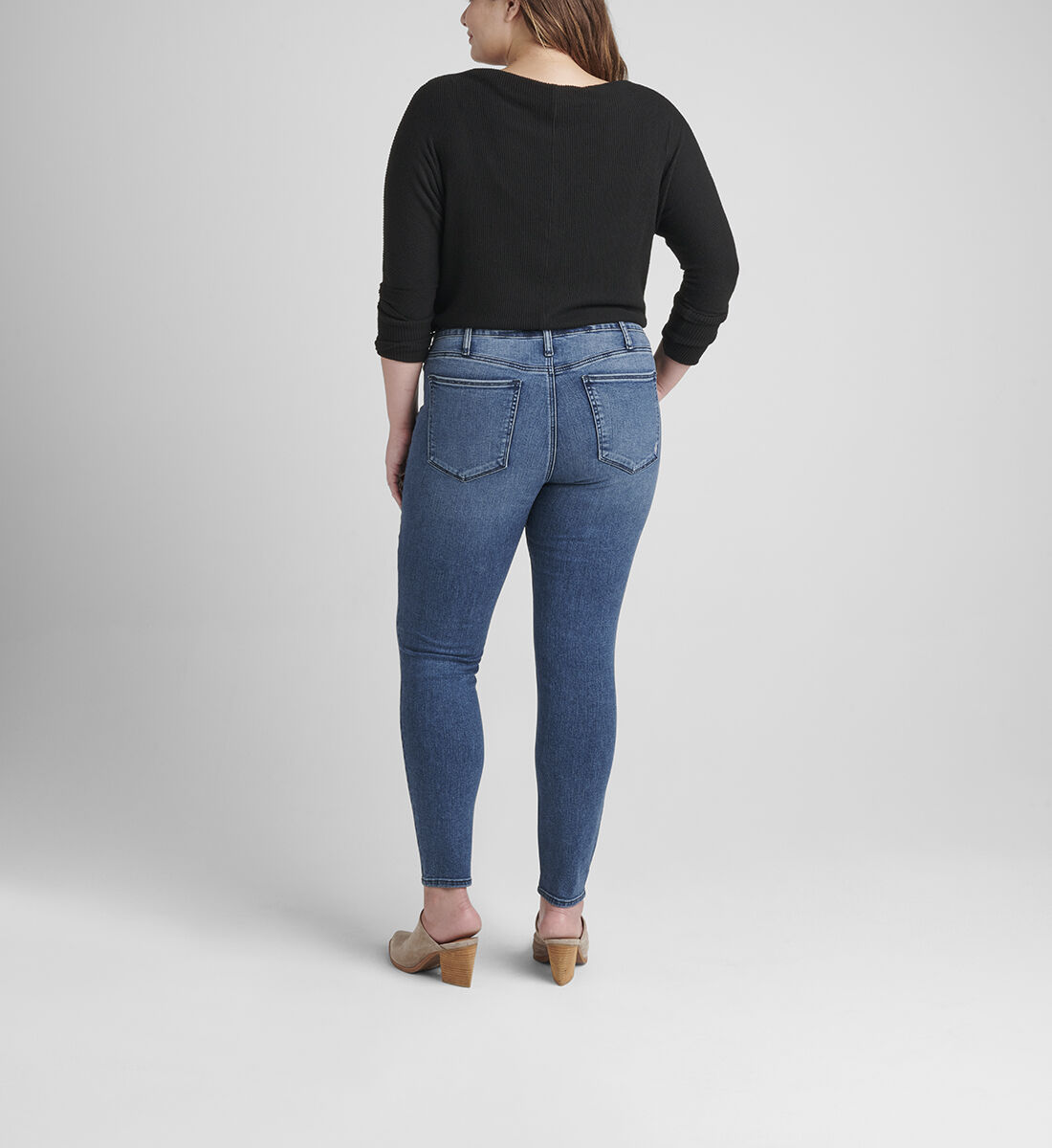 Most Wanted Mid Rise Skinny Jeans Plus Size Back