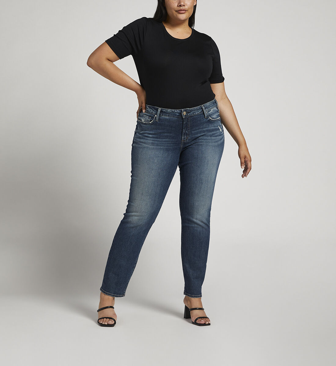 Silver jeans 2025 elyse plus size