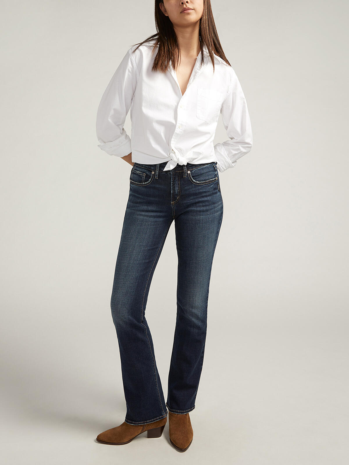 Suki Mid Rise Slim Bootcut Luxe Stretch Jeans, , hi-res image number 0