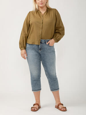 Suki Mid Rise Luxe Stretch Capri Plus Size