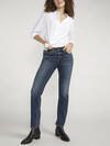 Elyse Mid Rise Straight Leg Jeans, Indigo, hi-res image number 3
