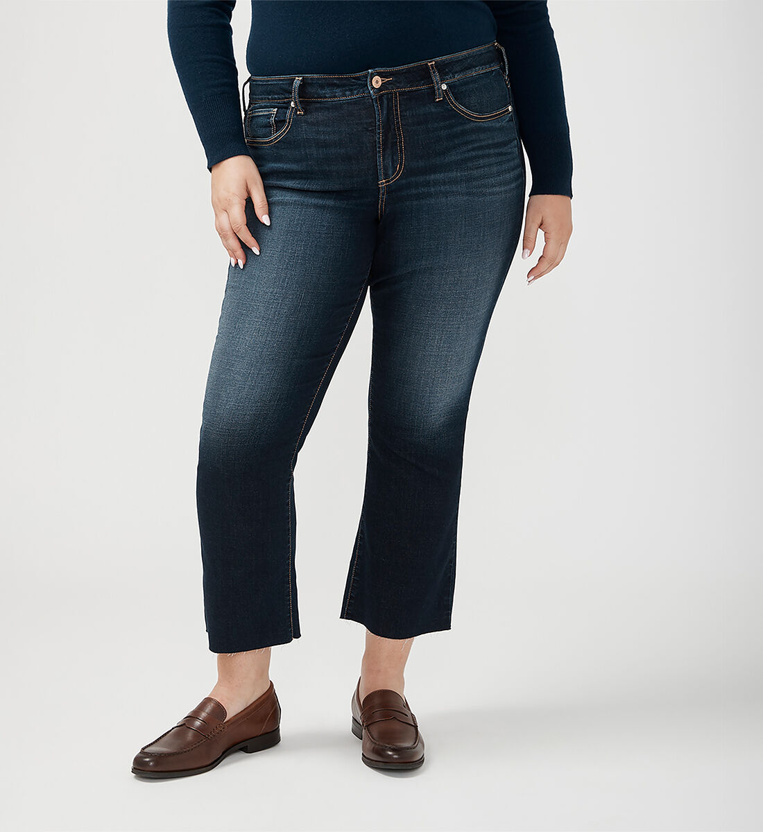 Kick flare jeans plus size on sale