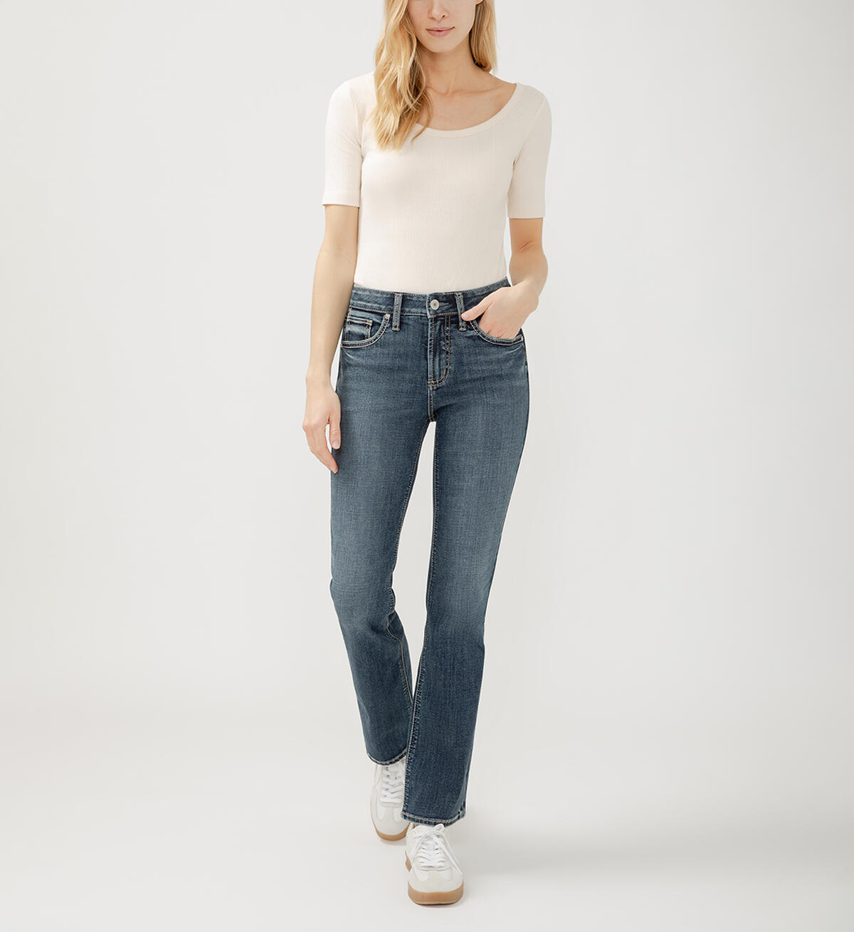 Avery High Rise Slim Bootcut Jeans, , hi-res image number 0