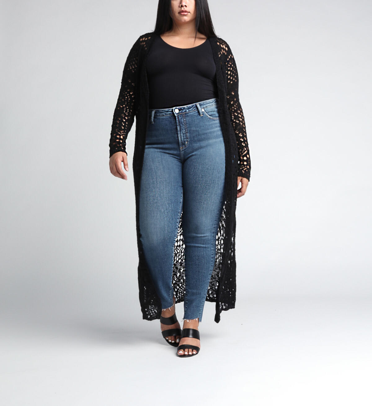 Abby Long-Sleeve Crochet Duster, , hi-res image number 3