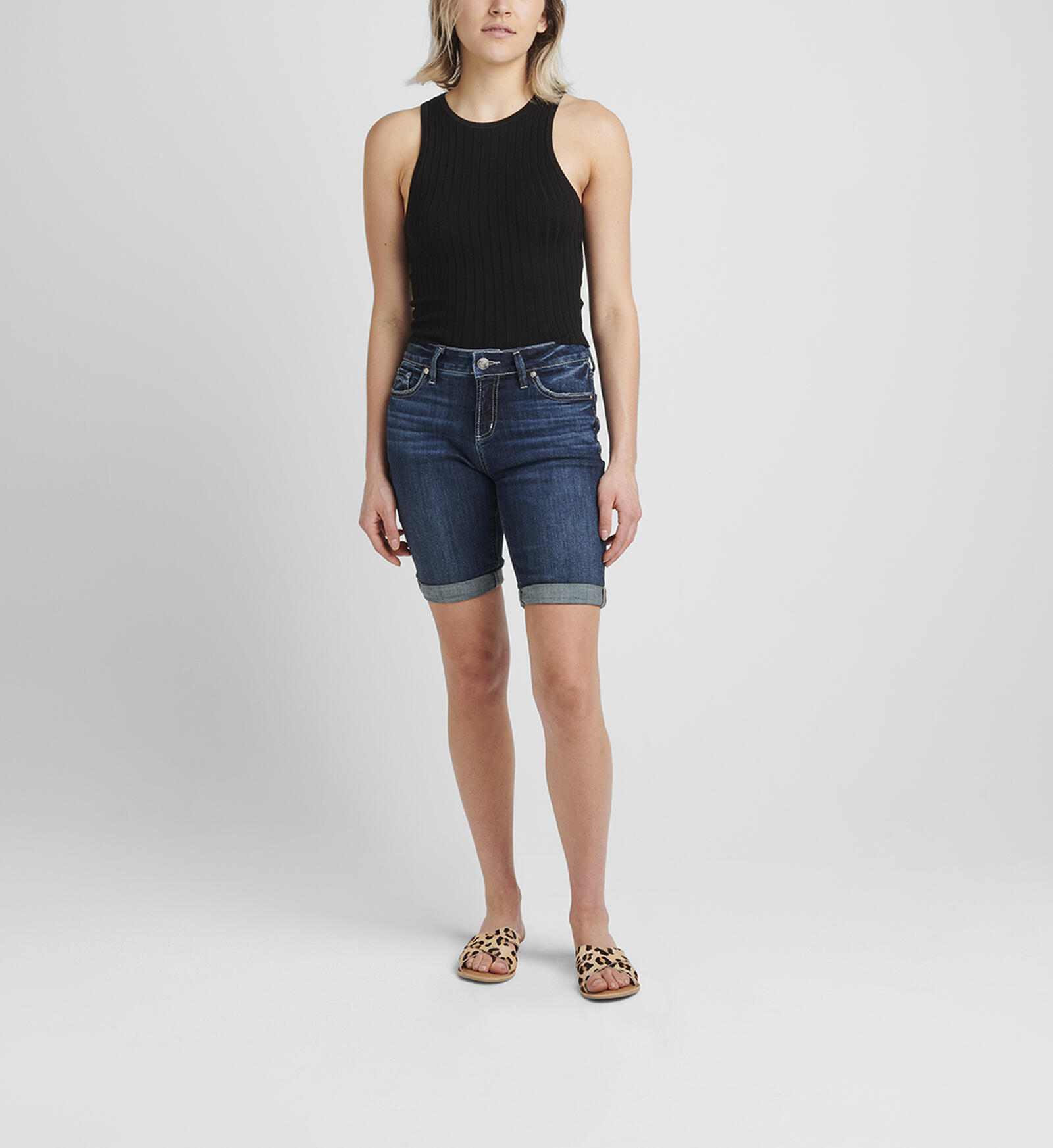 Buy Suki Mid Rise Bermuda Short for USD 32.00 | Silver Jeans US New