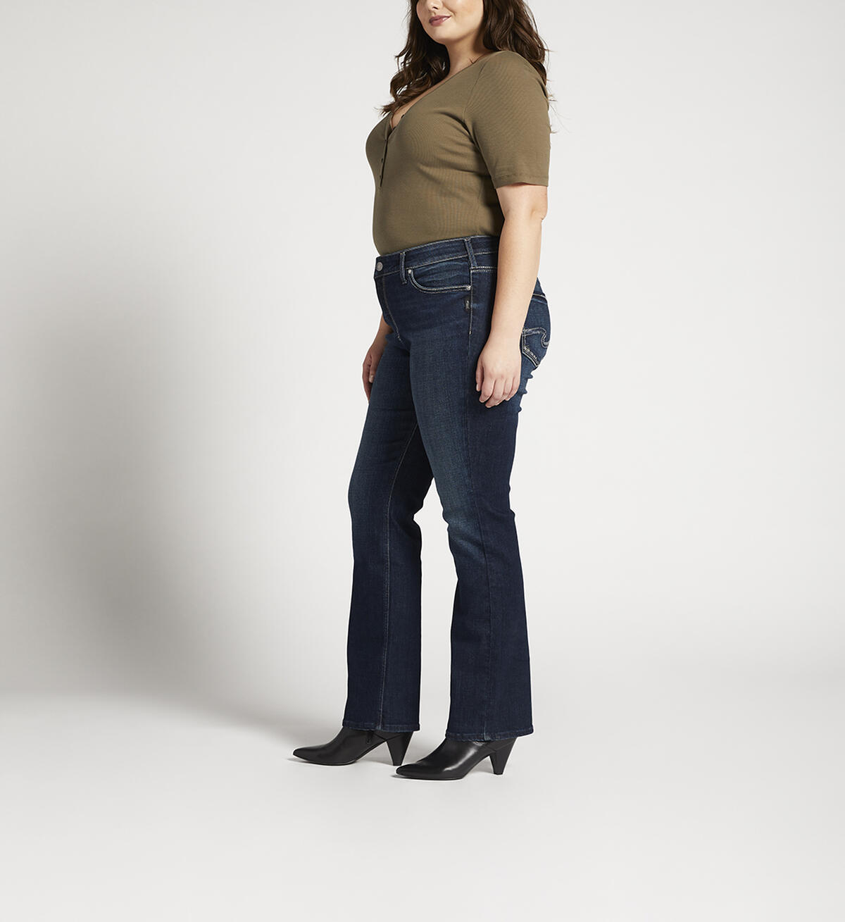 Suki Mid Rise Slim Bootcut Jeans Plus Size, , hi-res image number 2