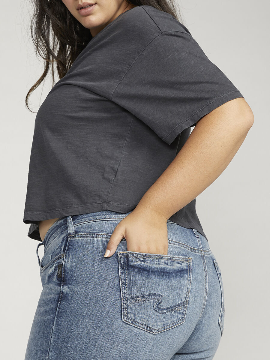 Suki Mid Rise Straight Leg Jeans Plus Size