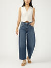 High Rise Barrel Leg Jeans image number 0