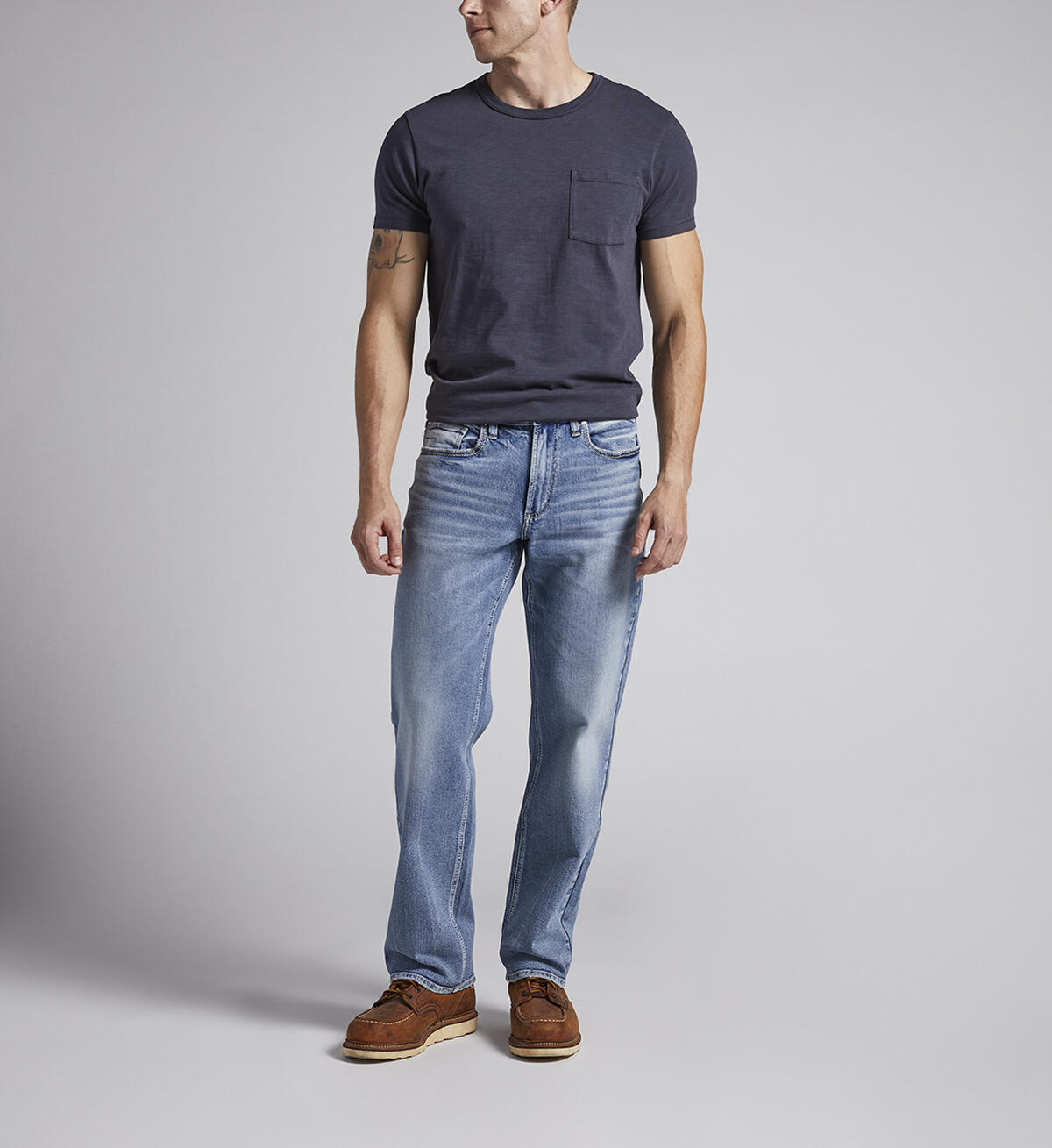 Gordie Relaxed Fit Straight Leg Jeans, Indigo, hi-res image number 0