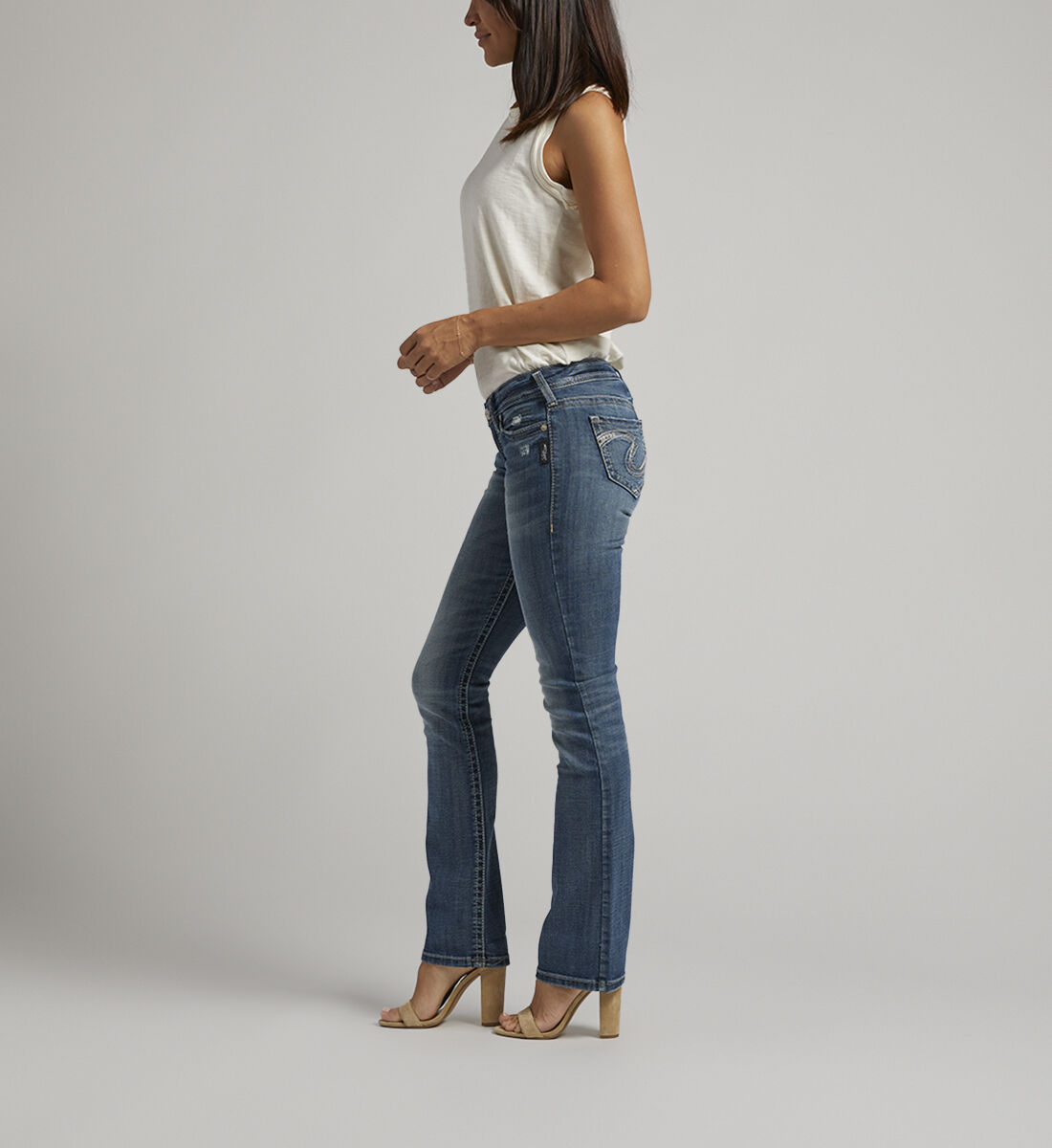 Womens slim bootcut jeans sales