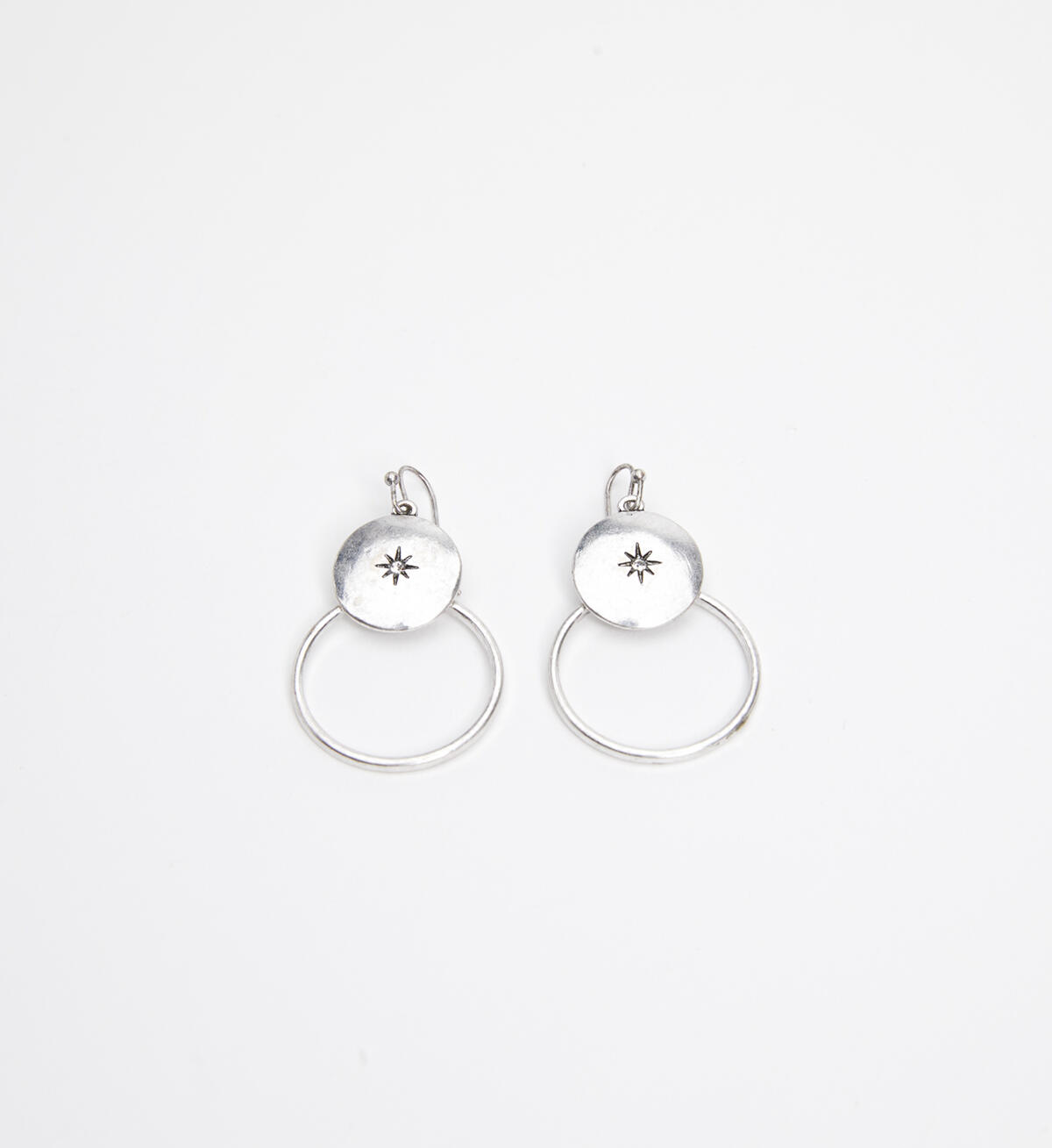 Buy Silver-Tone Hoop Drop Earrings for USD 12.00 | Silver Jeans US New