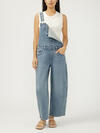 Denim Barrel Leg Overalls image number 0