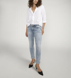 Boyfriend Mid Rise Slim Leg Jeans