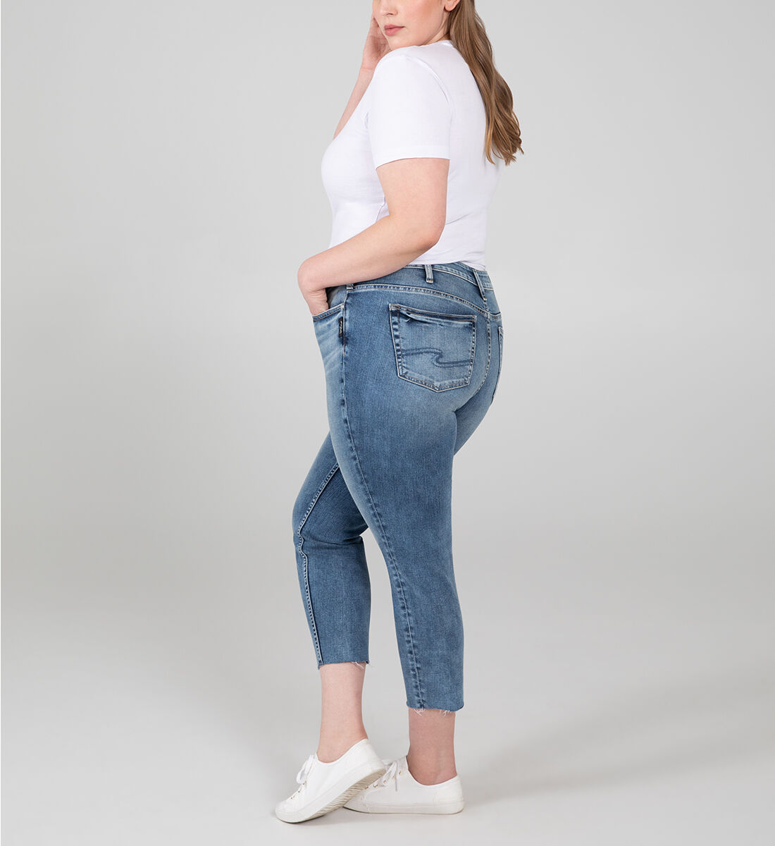 Suki Mid Rise Skinny Crop Jeans Plus Size Side