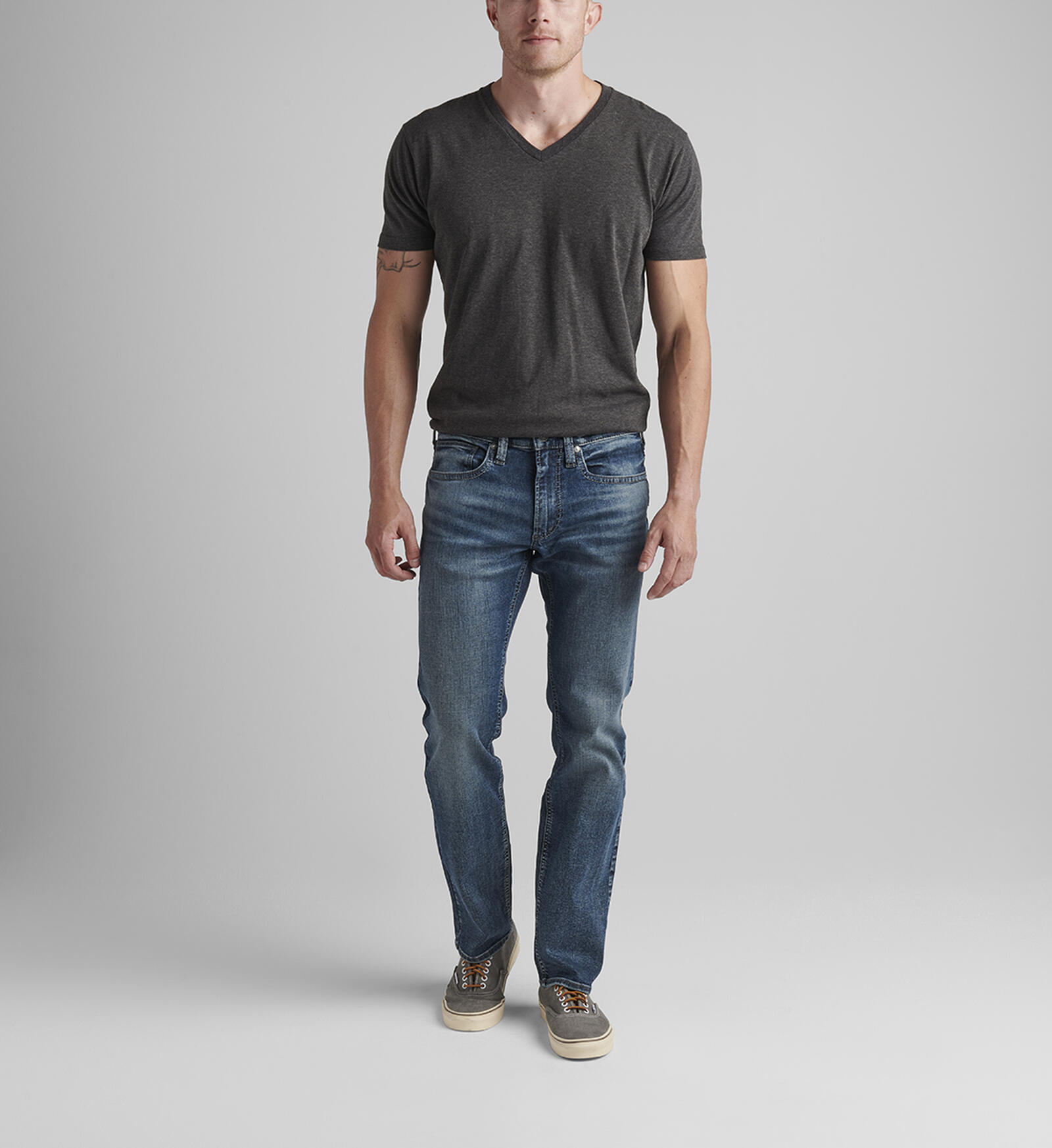 Buy Allan Classic Fit Straight Leg Jeans for USD 88.00 Silver Jeans