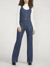 High Rise Wide Leg Jumpsuit, Indigo, hi-res image number 0