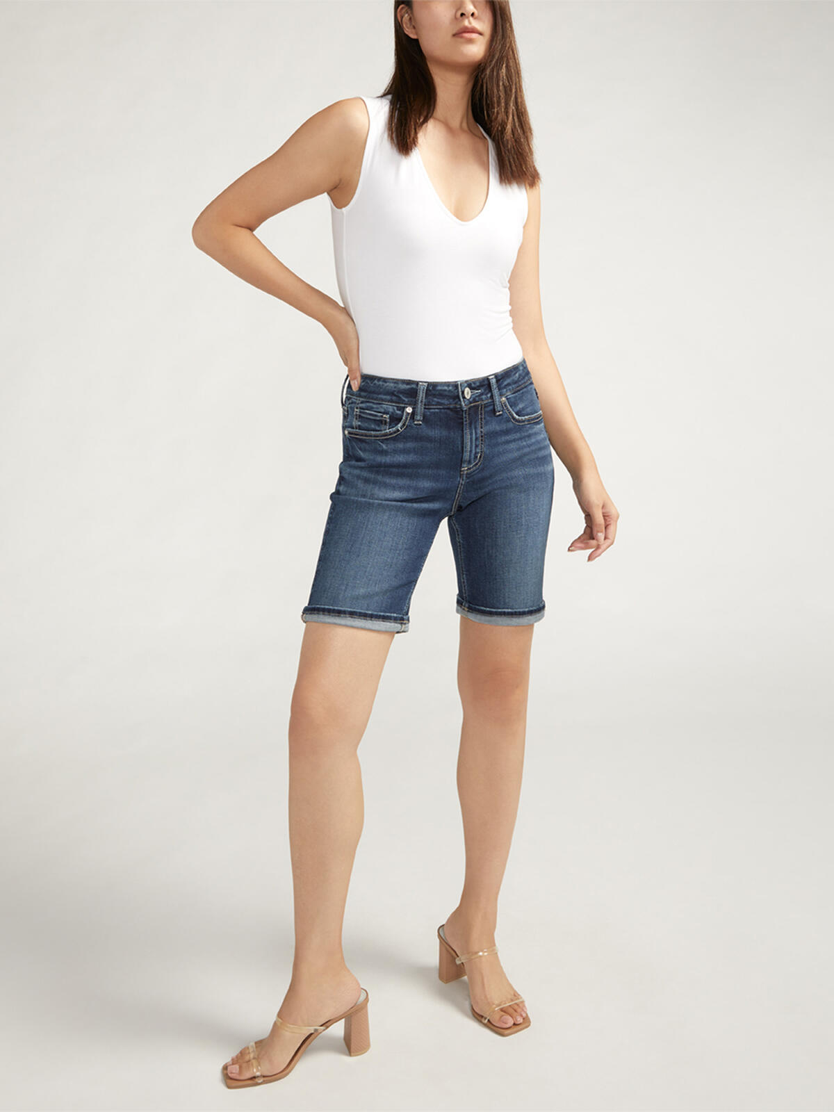 Suki Mid Rise Bermuda Shorts, , hi-res image number 0