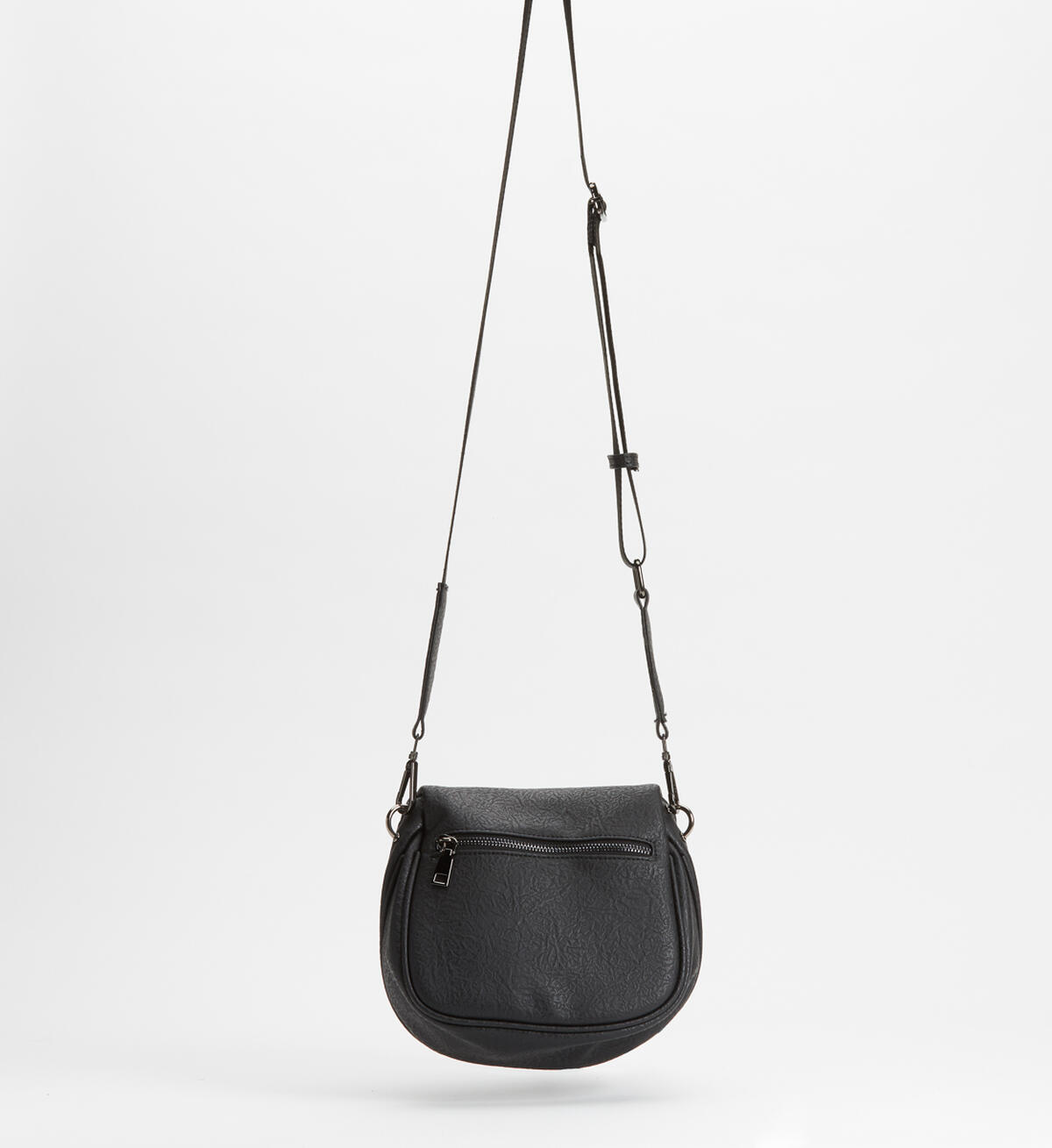 Zip Saddle Bag, Black, hi-res image number 1