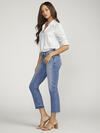Elyse Mid Rise Straight Leg Crop Jeans image number 2